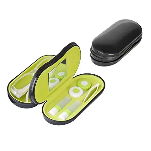 Balvi – Twin Astuccio per Occhiali e Lenti a Contatto, Nero con Specchio Saldi