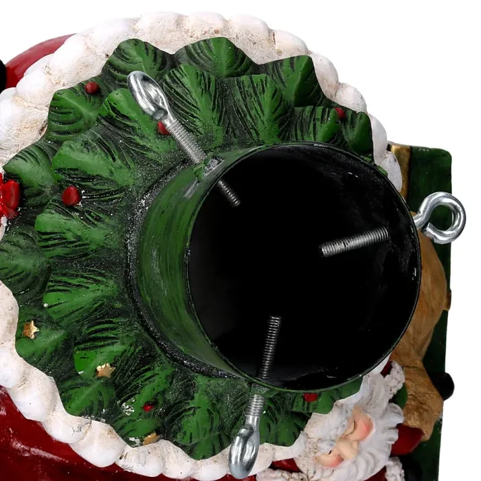 Base per Albero di Natale 36x38xh38 cm in Resina a forma di Scarpa di babbo natale rosso - immagine 3