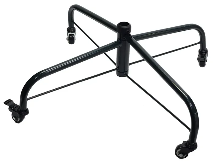 Base per Albero di Natale 60 cm in Metallo con Ruote Nero