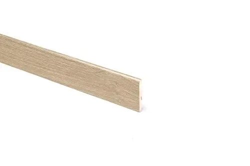 BATTISCOPA INCLINATO MDF ROVERE CHIARO TREND – 5 BARRE – 12 ML Vendita calda online