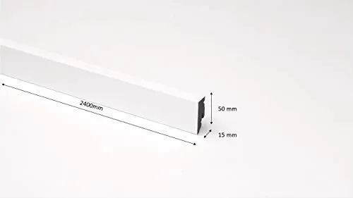 BATTISCOPA RETTANGOLARE PVC BIANCO - immagine 2