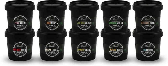 Bembo Barbecue – BBQ Rub – Salt Flakes Pack – Fiocchi di Sale Aromatizzati per Griglia, Barbecue e Marinatura – Made in Italy