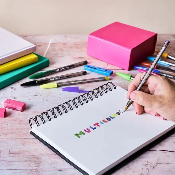 BIC Cristal Multicolour, Penne Colorate a Sfera, Punta Larga 1.6mm, 2 Confezioni x 10 Unità, Cancelleria Scuola, Casa e Ufficio - immagine 2