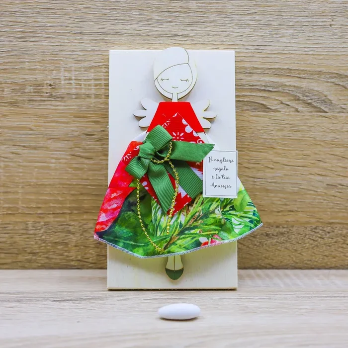 Bimba/Angelo delle Feste con Pacco Regalo Beccalli