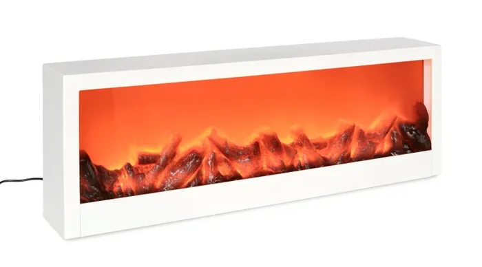 Bizzotto Camino Lester Rettangolare con Led Bianco