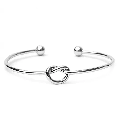 BODYA Donna L’amore del braccialetto nodo regolabile fiocco Argento