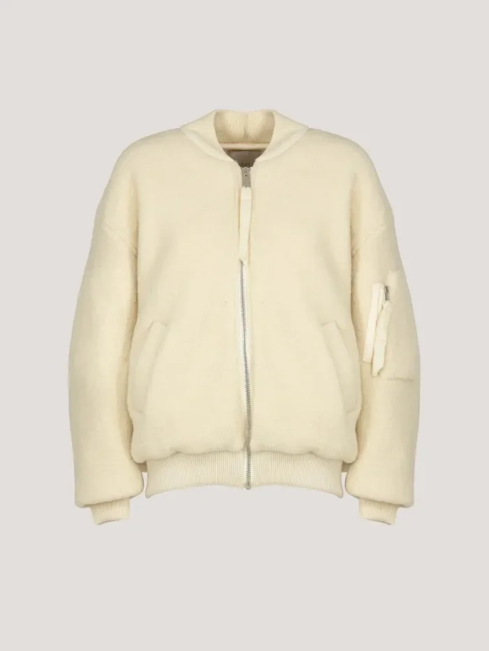 Bomber Boucle Milk – Laneus