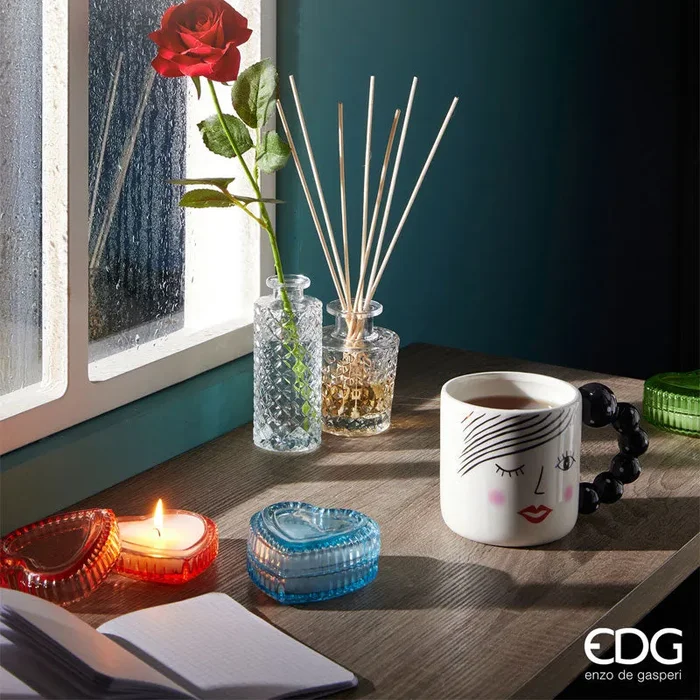 Bomboniera EDG Enzo De Gasperi Set 4 Candele Cuore H4 D9 cm Vendita calda - immagine 2