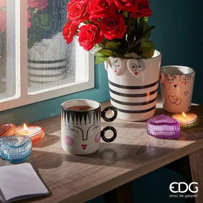 Bomboniera EDG Enzo De Gasperi Set 4 Candele Cuore H4 D9 cm Vendita calda - immagine 3