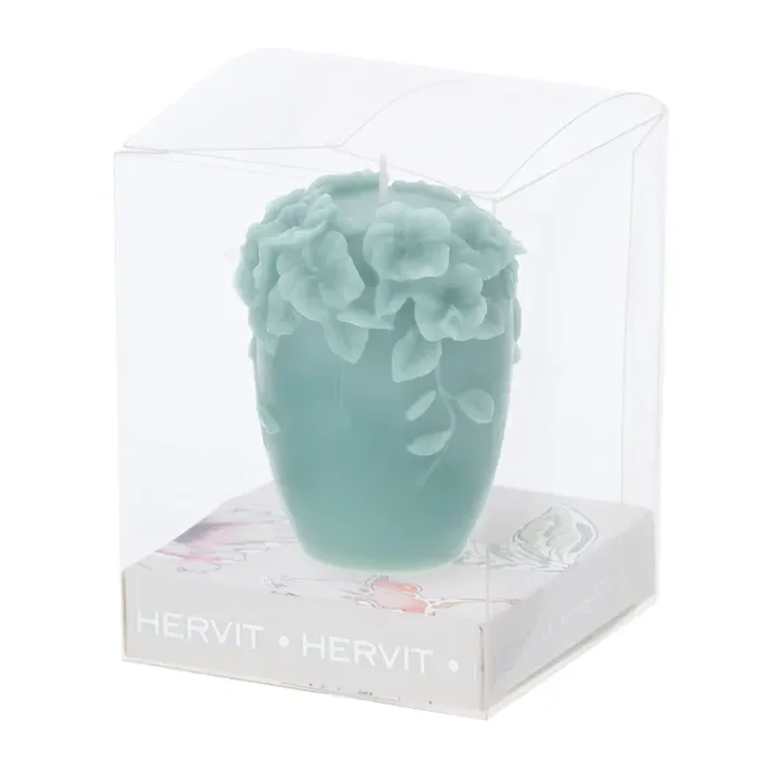Bomboniera Hervit Candela Bouquet Verde 6 cm
