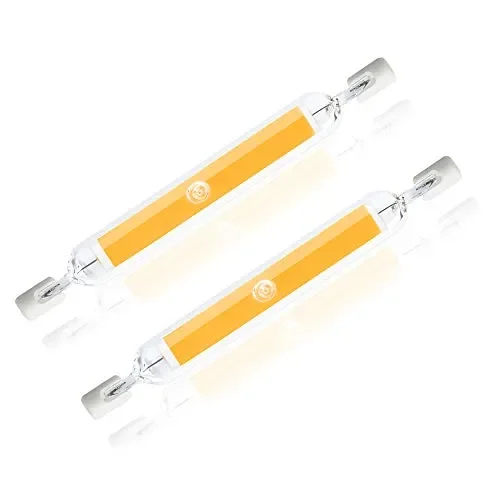 Bonlux R7S LED 78mm Lampadina 5 Watt 2-Pezzi 5w r7s Fila, Bianco Calda