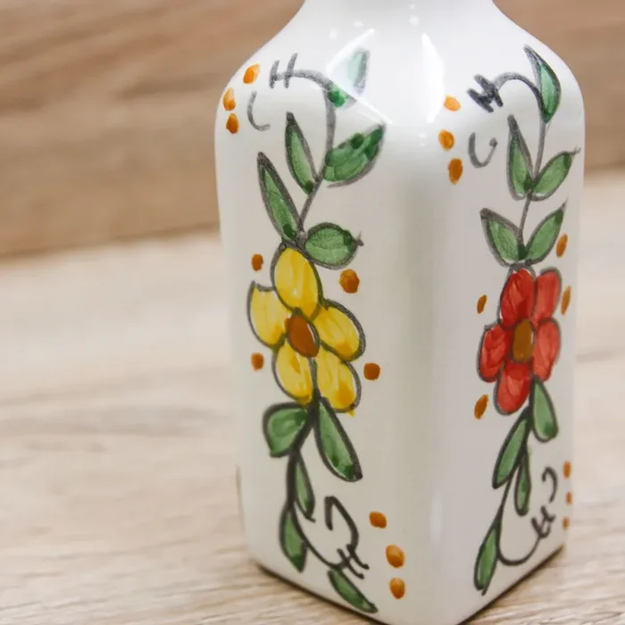 Bottiglia Liquore Fiori Giallo e Rosso Stile Vietrese Il Borgo di Vietri - immagine 2