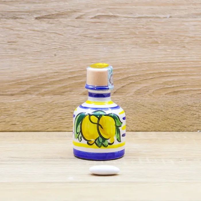 Bottiglia Piccola Limoncello decoro Vietrese Il Borgo di Vietri