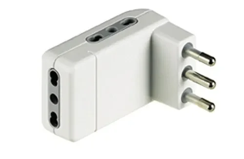 BTicino S3606DE Adattatore salvaspazio Corner-3 Prese bipasso 10/16A e 16A