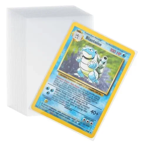 Buste Proteggi Carte, 100 Pezzi Trasparenti Bustine Carte 66 X 92 MM 0,01MM Tasche Vuote per Carte Da Collezione Pokemon Magic Vendita calda online