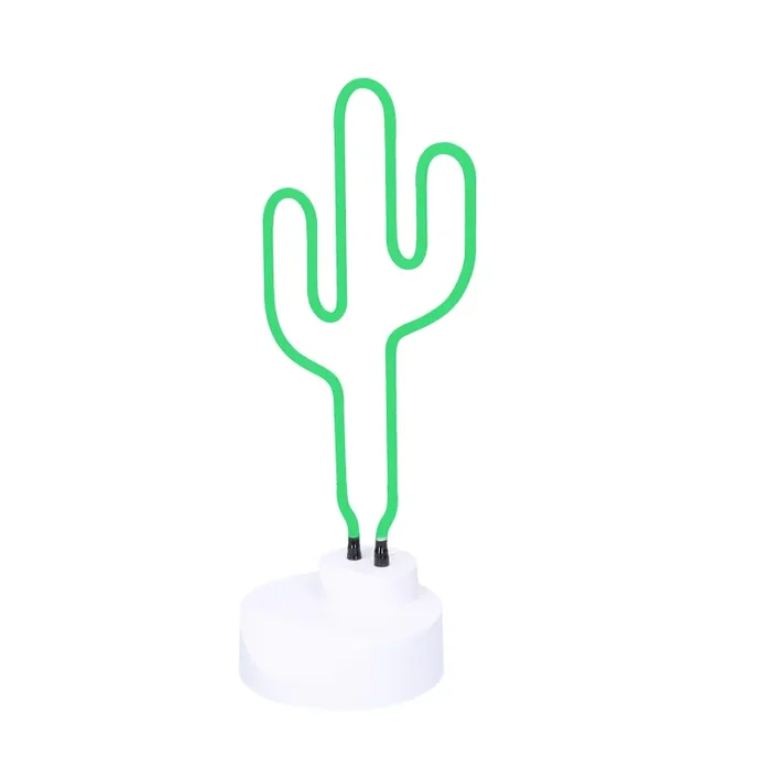 Cactus verde luce neon cm Ø14xh40