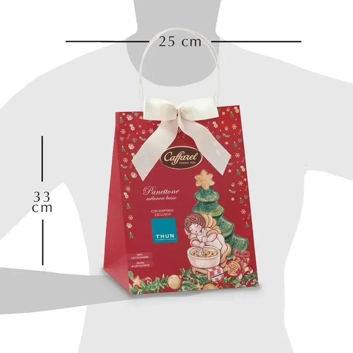 Caffarel Panettone Natale Milanese Basso Thun Caffarel 1 Kg - immagine 3