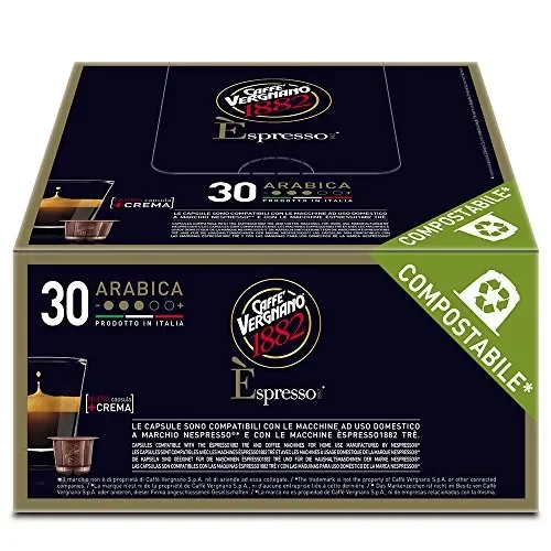 Caffè Vergnano 1882 Èspresso Capsule Compatibili Nespresso, Arabica -…