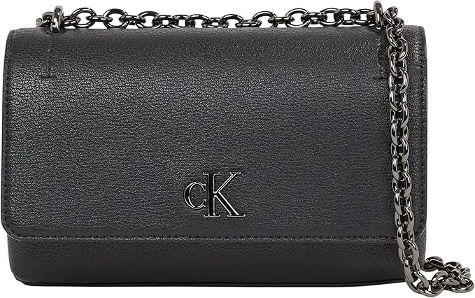 Calvin Klein Jeans Donna Borsa a Tracolla Minimal Monogram con Dettaglio a Catena