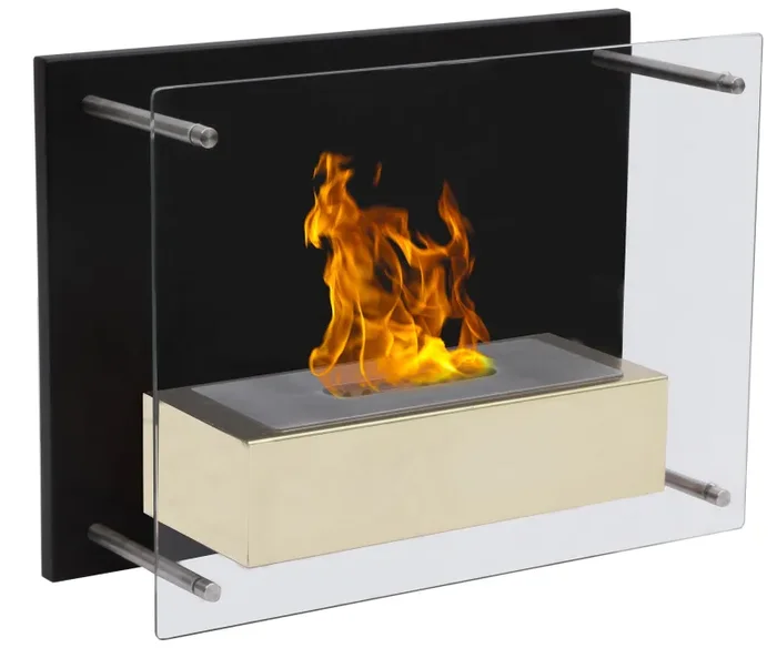 Camino a Bioetanolo da Parete 45x34x16 cm Vannini Fuchs Junior Oro