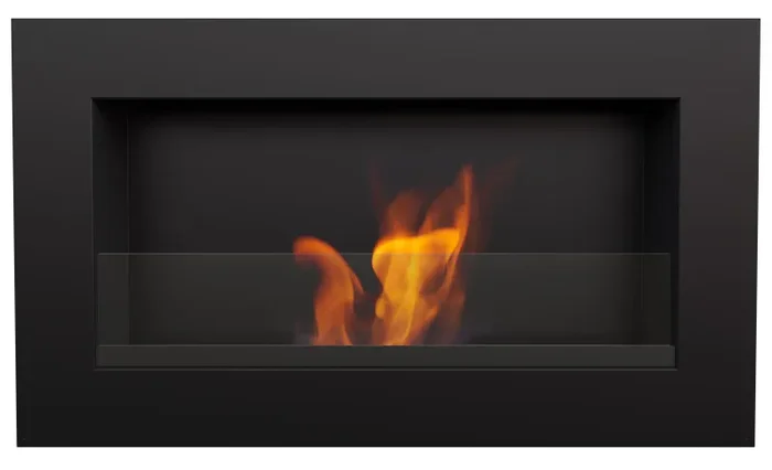 Camino a Bioetanolo da Parete 64,8×37,4 cm con Vetro o Senza Vetro Flig Washington Nero