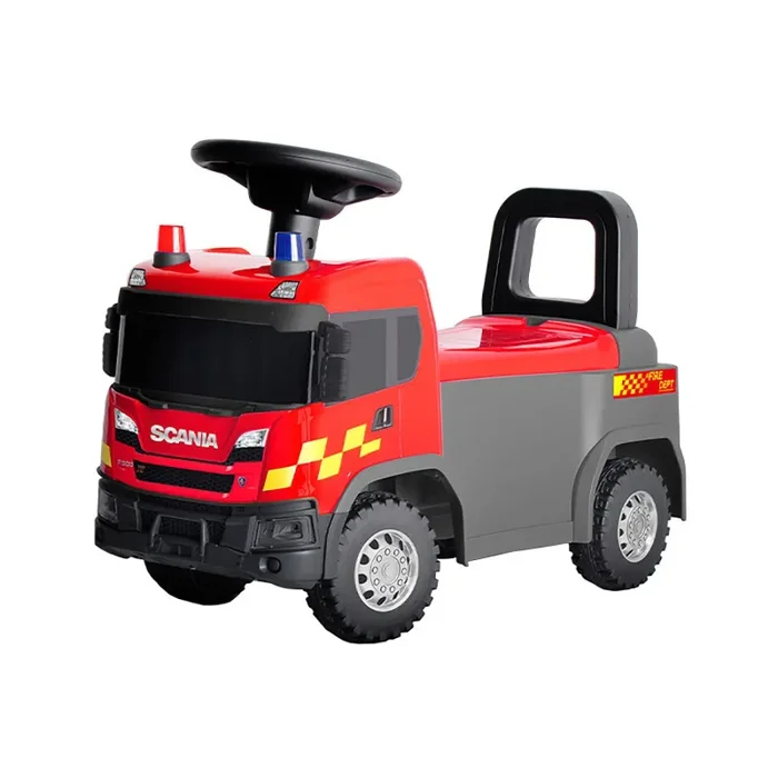 Camion dei Pompieri Cavalcabile 60x28x40 cm per Bambini Scania Rosso - immagine 3
