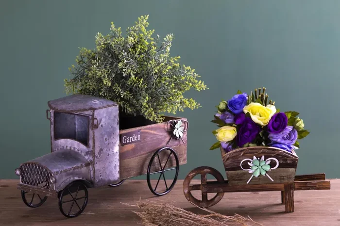 Camioncino contenitore in Legno Larghezza 40 cm - immagine 3