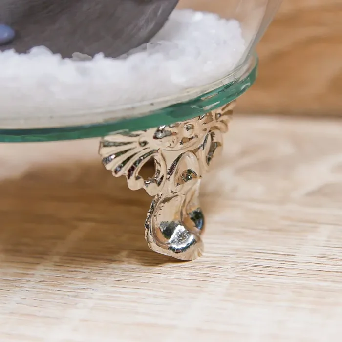 Campana Cristalli con Rosa Nera e Corona Oro Via Margutta - immagine 3