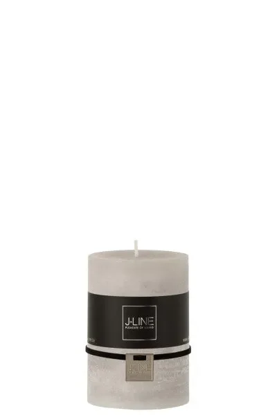 CANDELA CILINDRICA COLOR GRIGIO CHIARO O-39 ore (7x7x10cm) Online