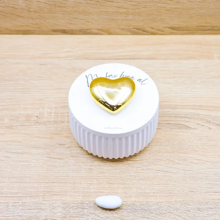 Candela con Cuore Oro Claraluna