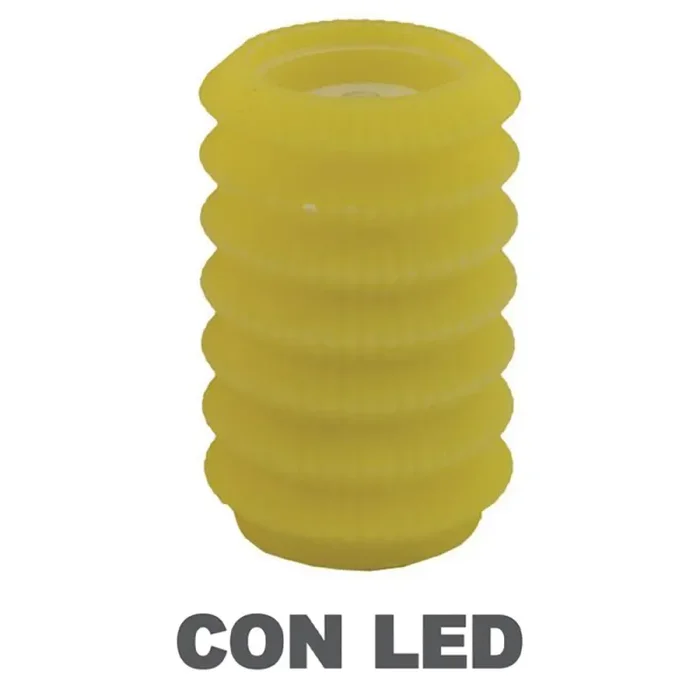 Candela led lanterna giallo fontana cm Ø13,5xh20