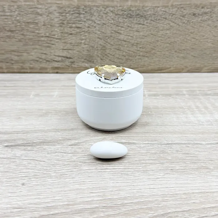 Candela Piccola Bianca Cuore Oro Claraluna Fornitura