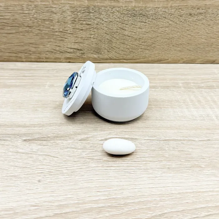 Candela Piccola Celeste con Cuore Claraluna In saldo - immagine 2