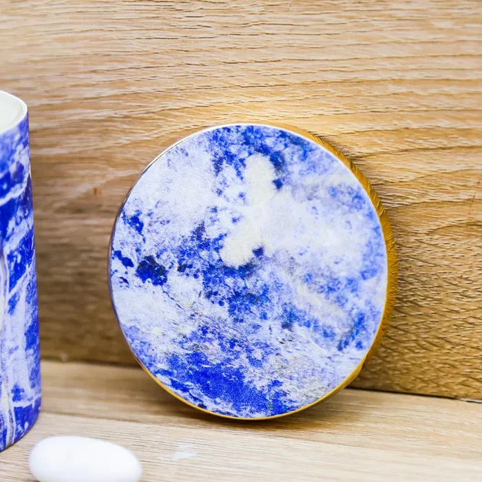 Candela Profumata “Linea Marmo” Blu Madrhèlen - immagine 3