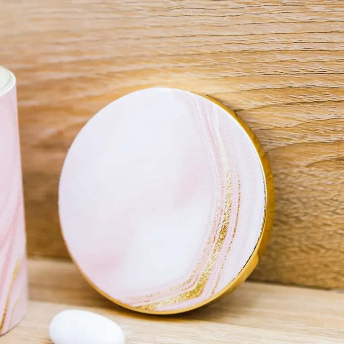 Candela Profumata “Linea Marmo” Rosa Madrhèlen - immagine 3