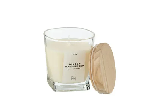 Candela Profumata Quadrata Window Wanderland Cera Trasparente – 29 Ore (7,2×7,2x10cm)