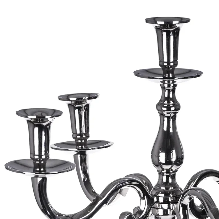 Candelabro in Metallo Composto da 5 Bracci Altezza 80 cm - immagine 3