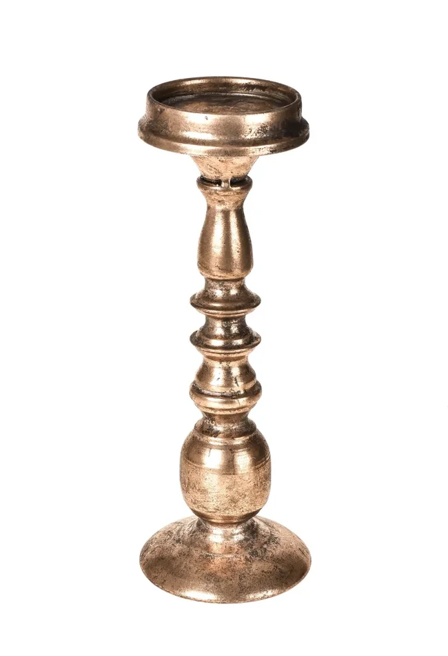 Candeliere in Metallo Altezza 31 cm Oro