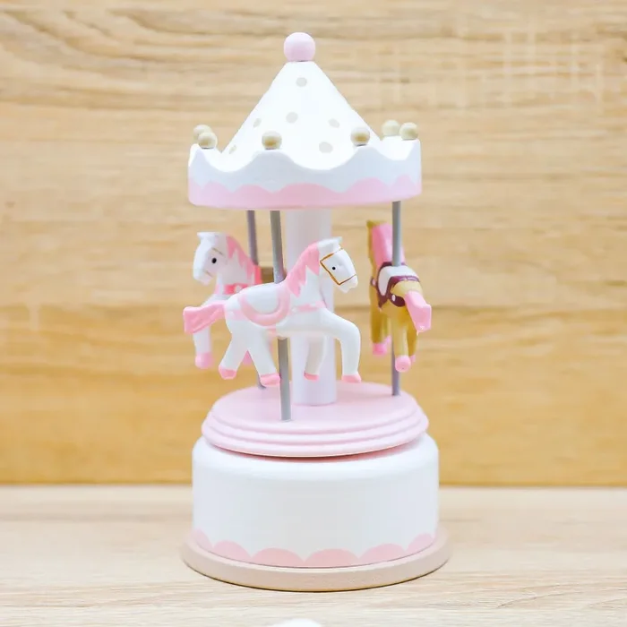 Carillon Giostra Bianco e Rosa Encantada Online - immagine 2