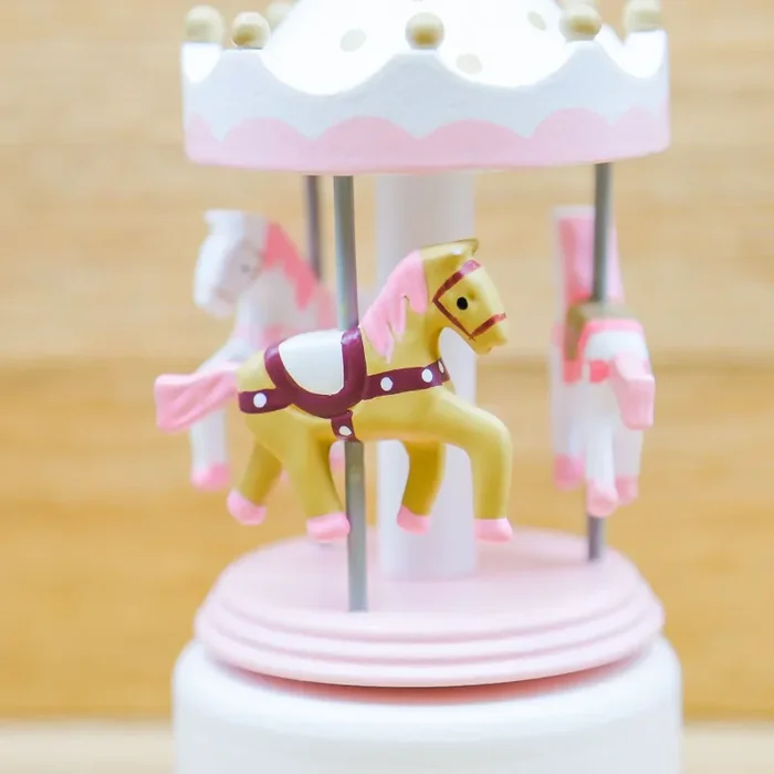 Carillon Giostra Bianco e Rosa Encantada Online - immagine 3