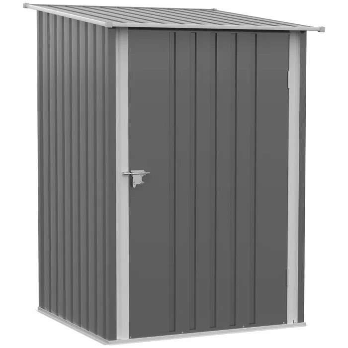 Casetta Box da Giardino 100x103x160cm in Acciaio Galvanizzato Grigio Saldi