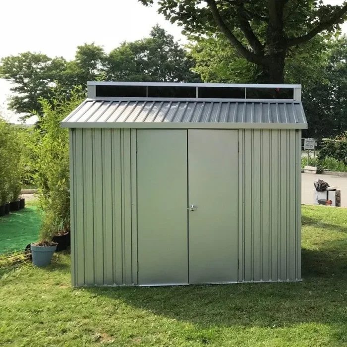 Casetta Box da Giardino 263,2×182,5×230,5 cm in Alluminio Grigio - immagine 2