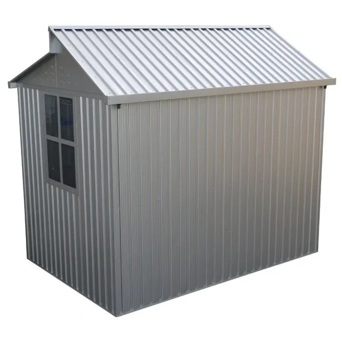 Casetta Box da Giardino 263,2×182,5×230,5 cm in Alluminio Grigio - immagine 3