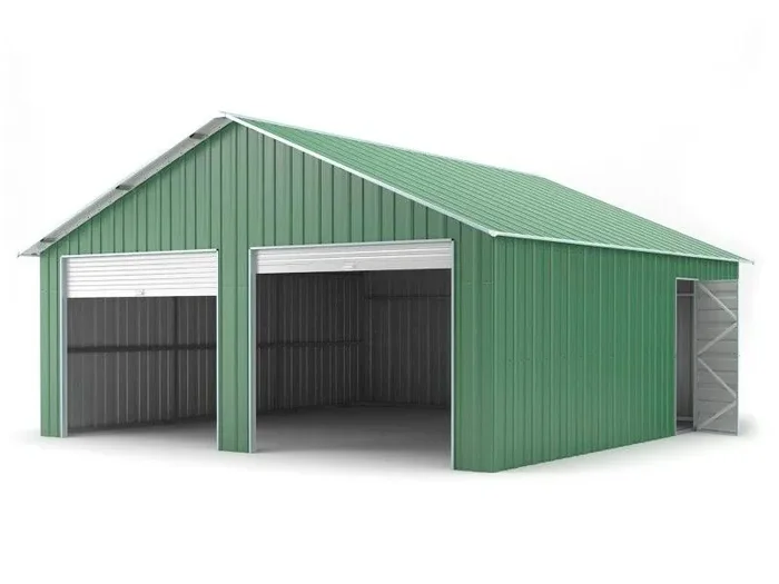 Casetta Box da Giardino in Lamiera di Acciaio 664x721x372 cm Verde Online