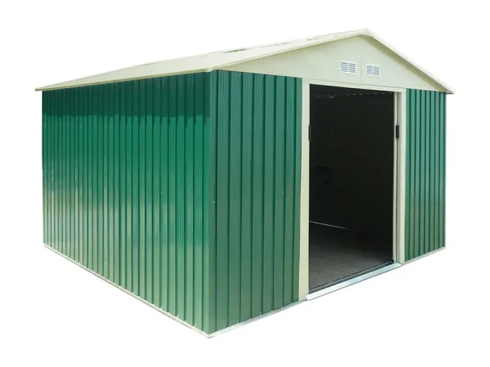 Casetta Box da Giardino in Lamiera Verde per Deposito Attrezzi H198x251x291cm Taddei Pert XL Moda - immagine 2