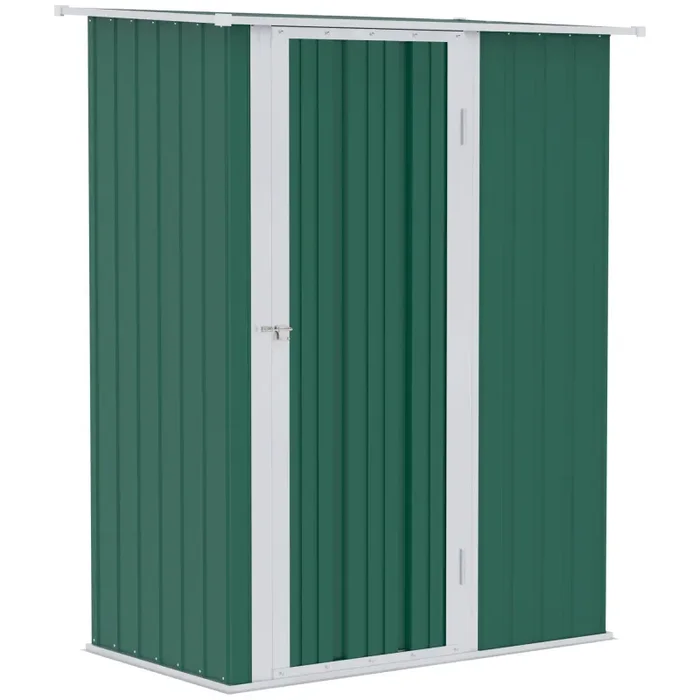 Casetta Box da Giardino Porta Utensili 142x84x189 cm in Acciaio Impermeabile Verde Scuro Online ora