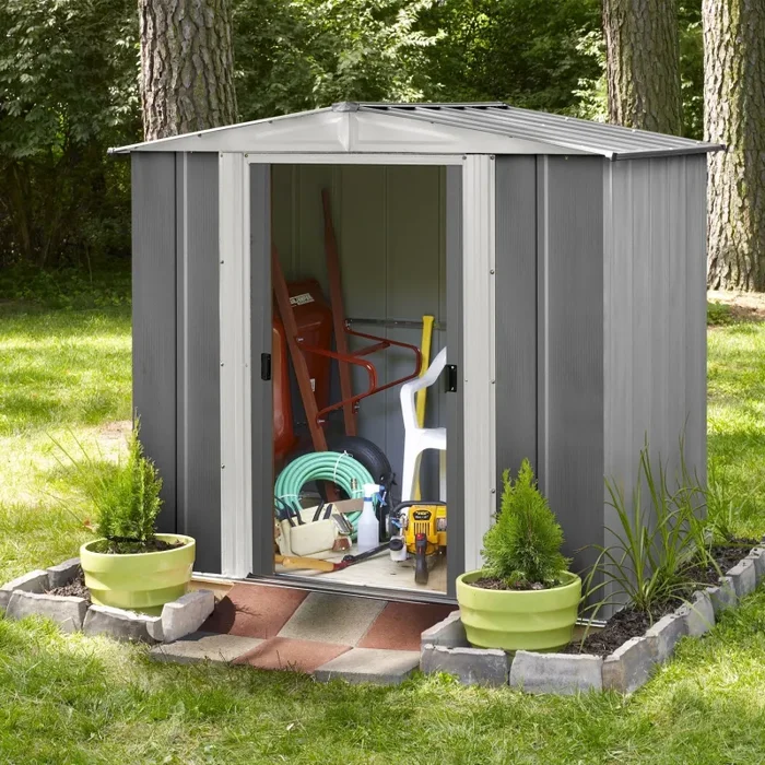 Casetta Box da Giardino Porta Utensili 194×151 cm in Metallo Selmont Small - immagine 2