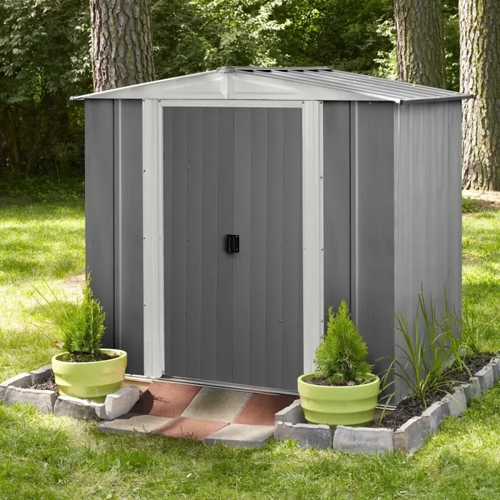 Casetta Box da Giardino Porta Utensili 194×151 cm in Metallo Selmont Small - immagine 3