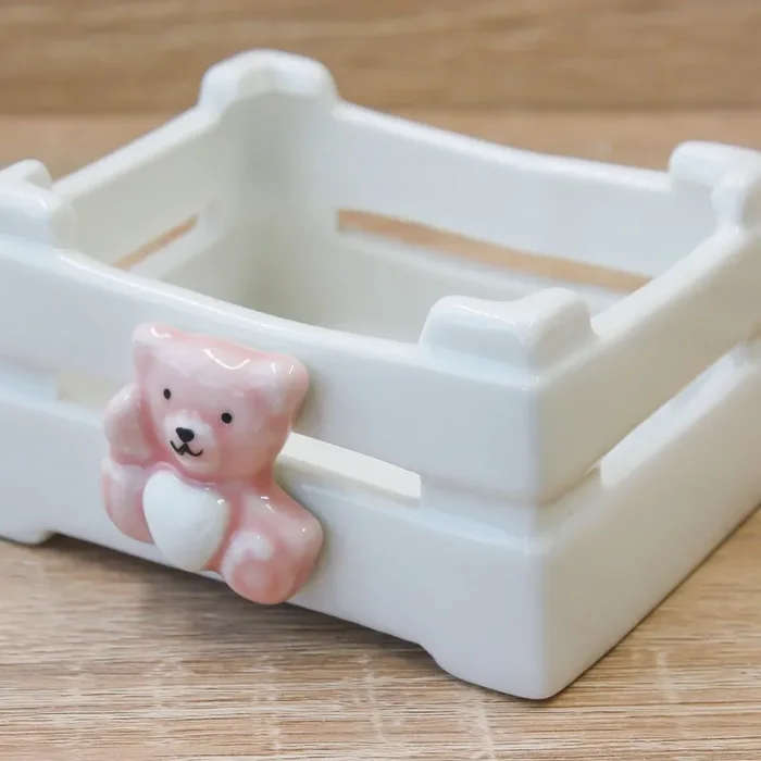 Cassetta con Orsetto del Cuore Rosa Vendita online - immagine 3