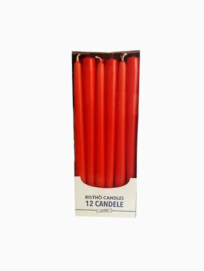 Cereria Di Giorgio Candele Coniche D 2,2 Cm H 30 Cm 12 Pz Rosso - immagine 2